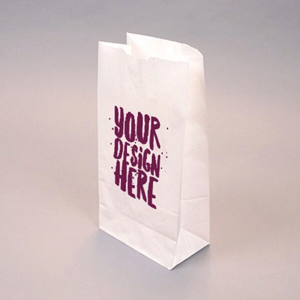 Custom-Printed White Kraft 12-lb Ba
